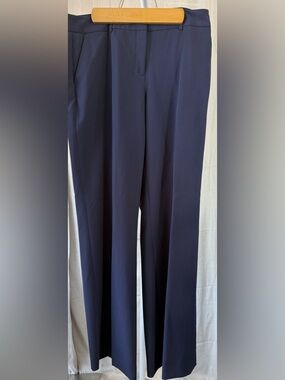 Liz Claiborne Navy Straight-Leg Dress Trousers